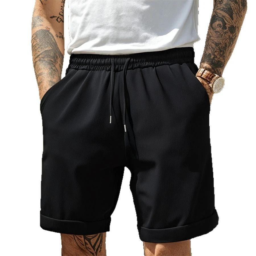 Men's Summer High Street Pleated Shorts by GJG Denim