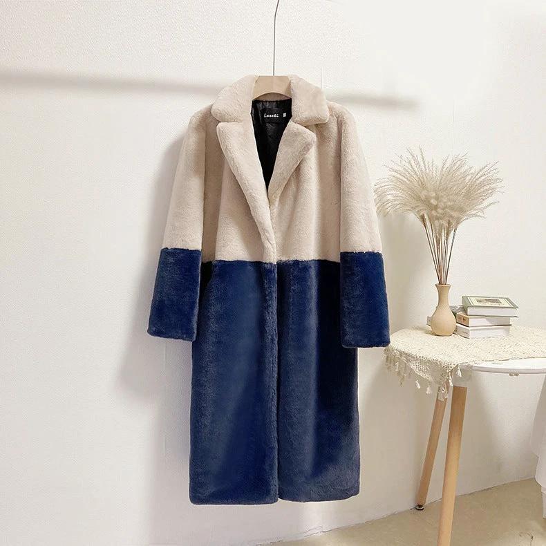 Fur Coat Extended Plus Size Women by GJG Denim