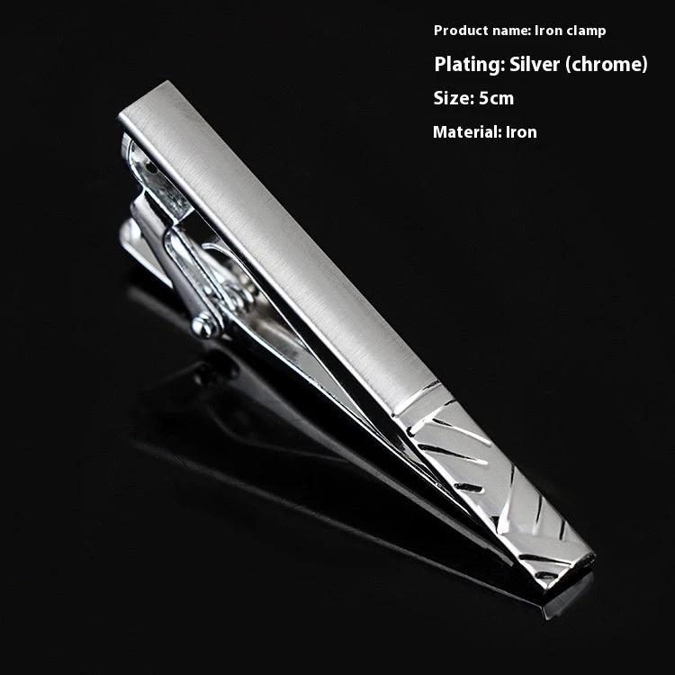 Men's Business Silver Simple Fashion Short Tie Clip by GJG Denim