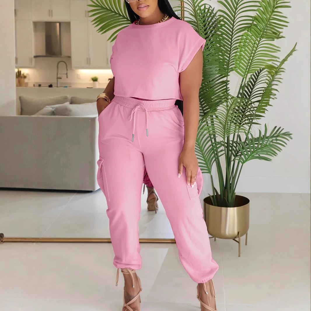European And American Leisure Suit Top And Trousers by GJG Denim