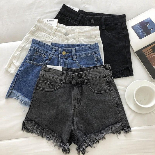 New Loose All-matching Denim Shorts Women by GJG Denim