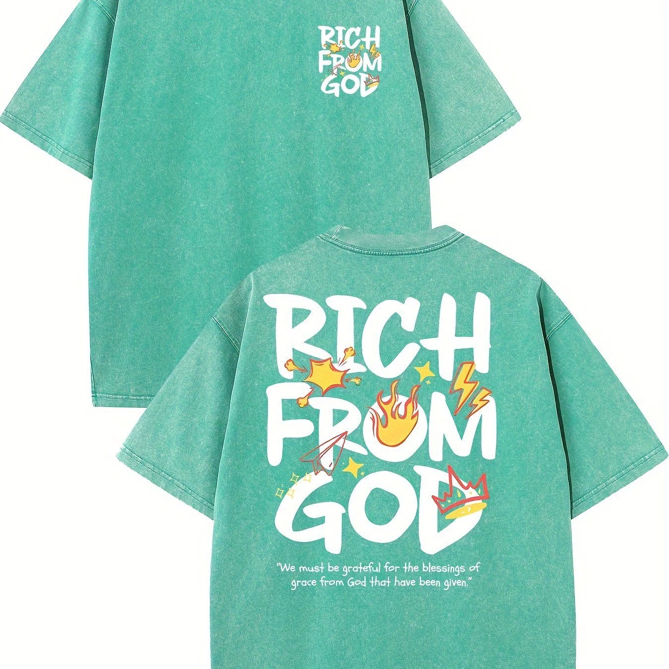 Men's Cotton Printed T-shirt In A Retro Style by GJG Denim