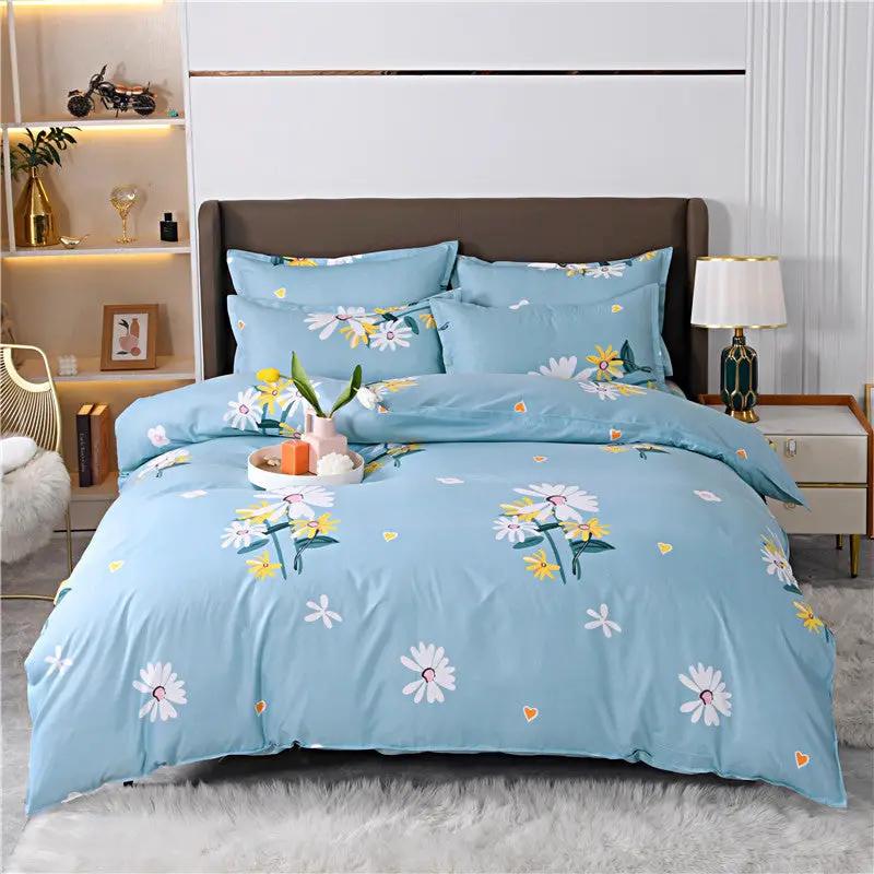 Breathable And Skin-friendly Brushed Duvet Cover And Bed Sheets by GJG Denim