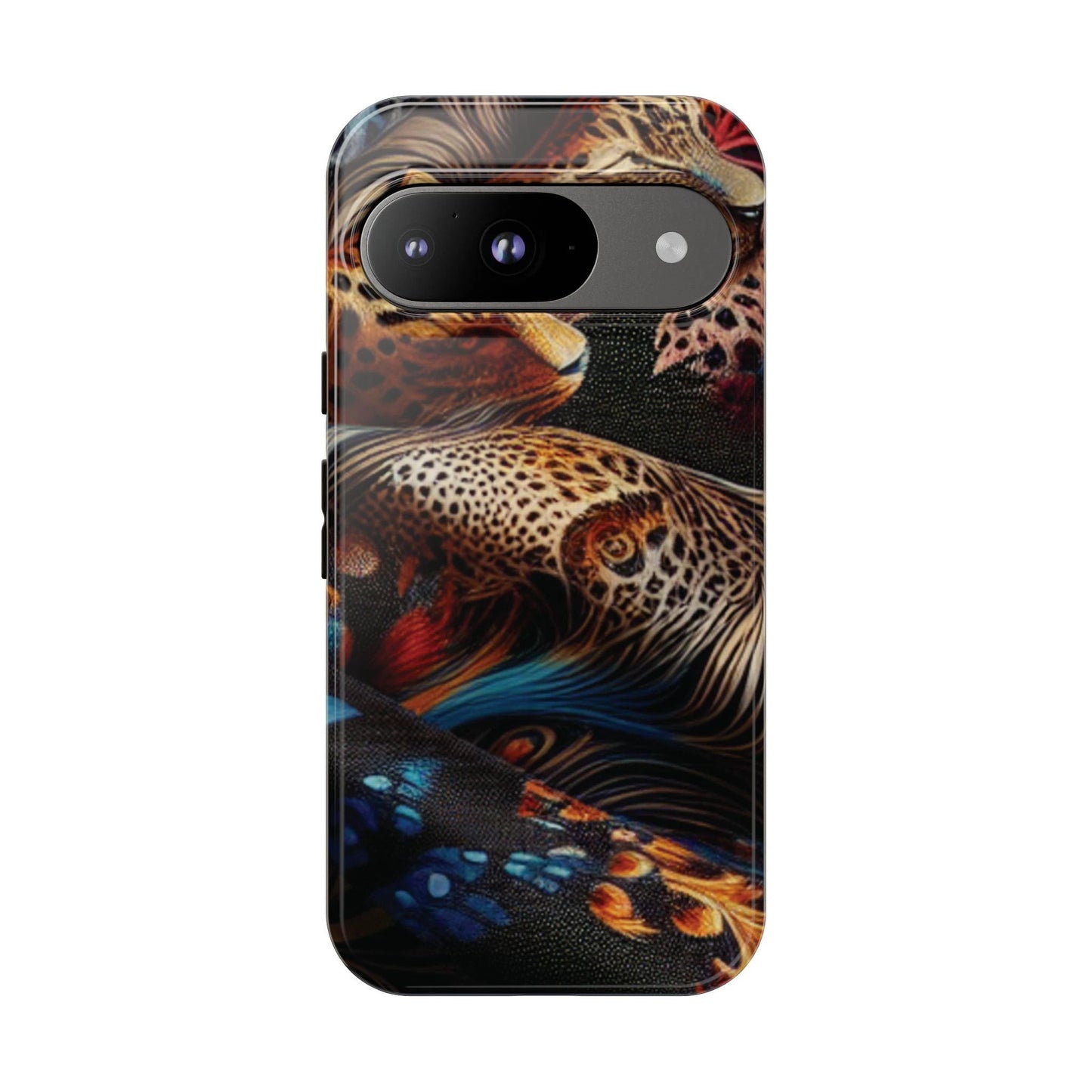 Stylish Tough Phone Case with Elegant Black and Gold Design by Printify