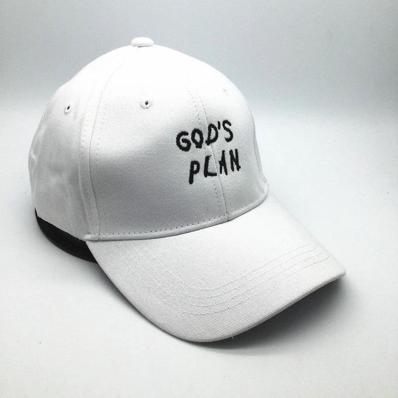 "God's Plan" Sunshade Letter Baseball Duckbill Cap by GJG Denim