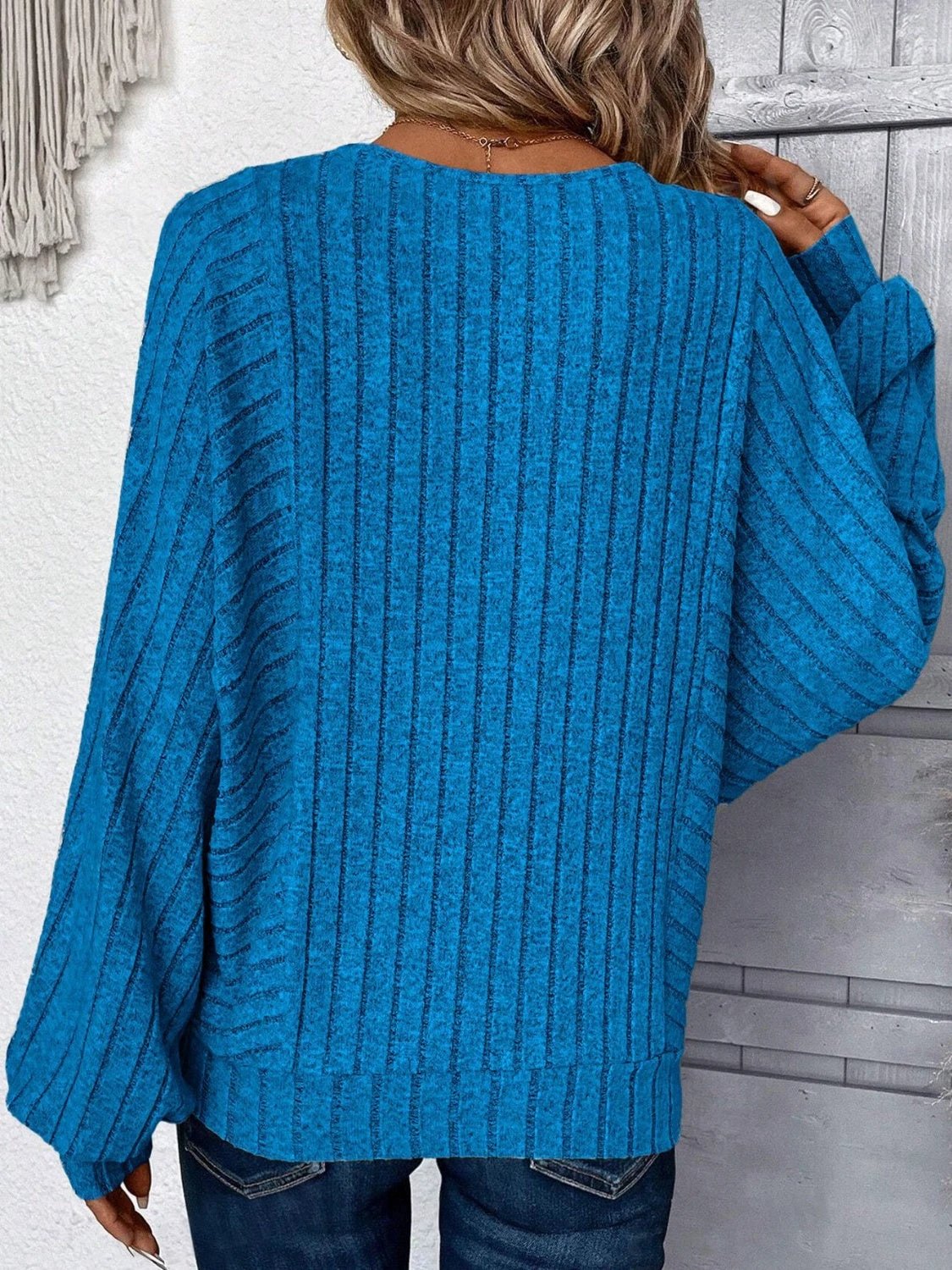 Plus Size Round Neck Batwing Sleeve T-Shirt by Lady Ros