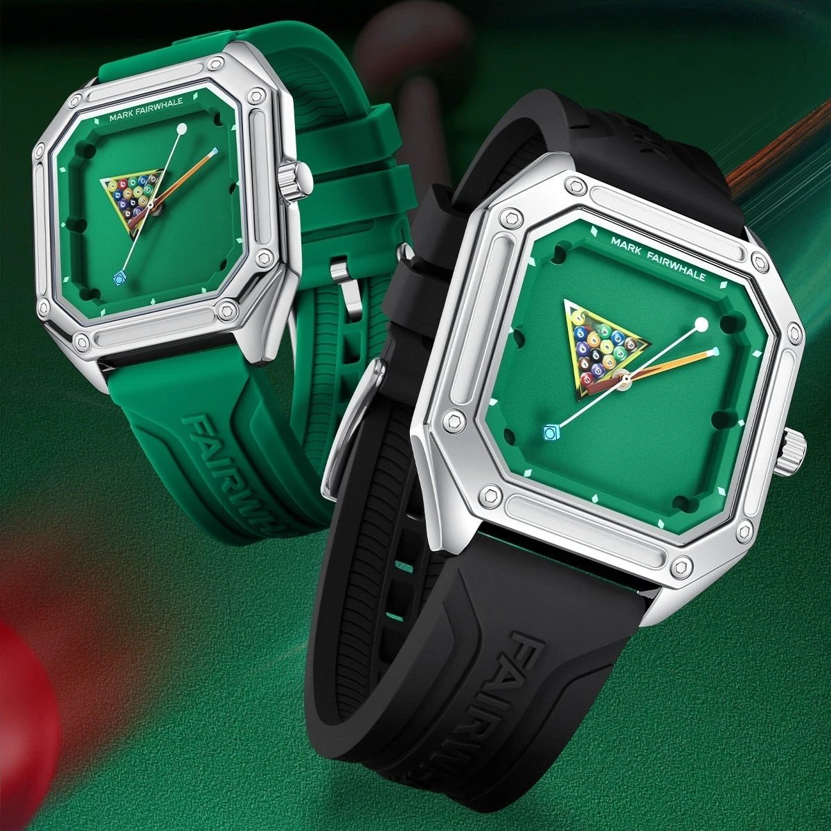 Men's Creative Quartz Wristwatch Personalized With A Billiards-themed Dial by GJG Denim