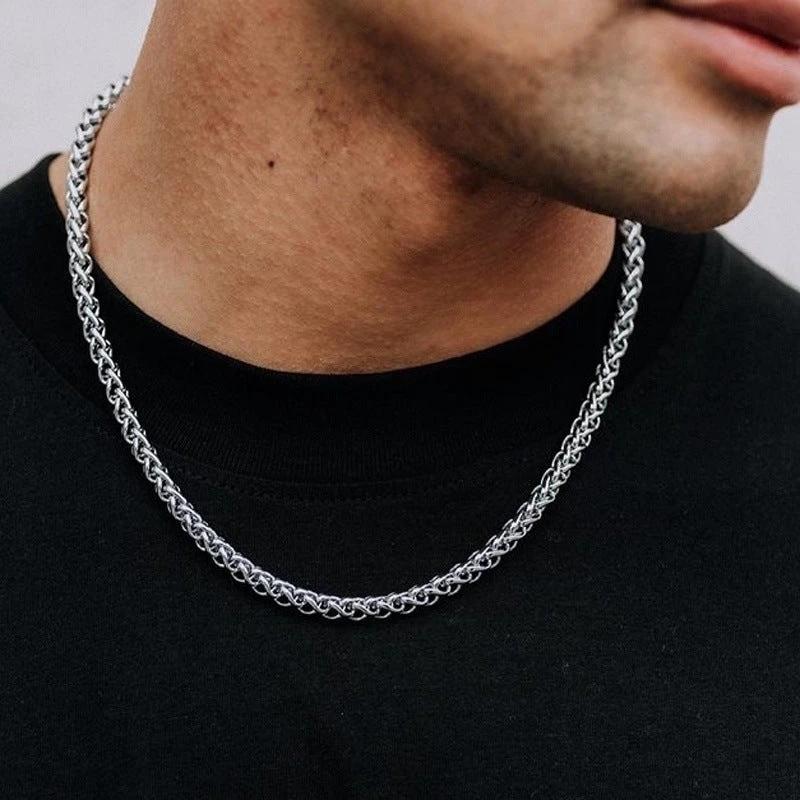 Men's Luxury Elegant Gold Color Chain Necklace by GJG Denim