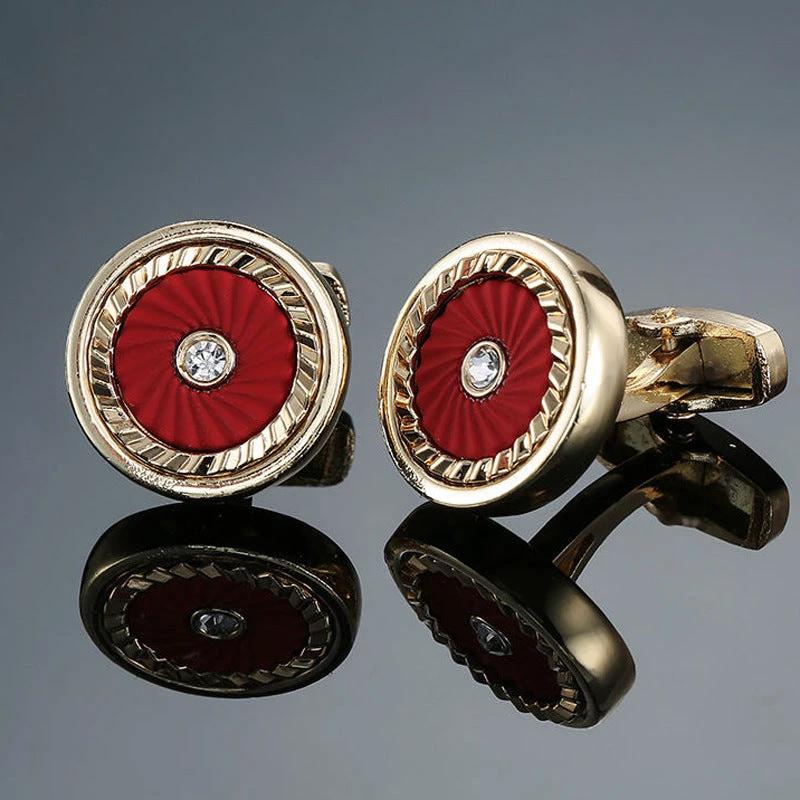 Men's Retro Pattern Cufflinks by GJG Denim