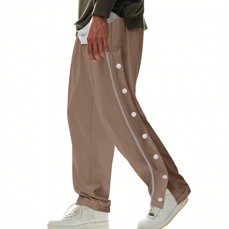 Men's Basketball Tear And Pull Sports Casual Sweatpants by GJG Denim