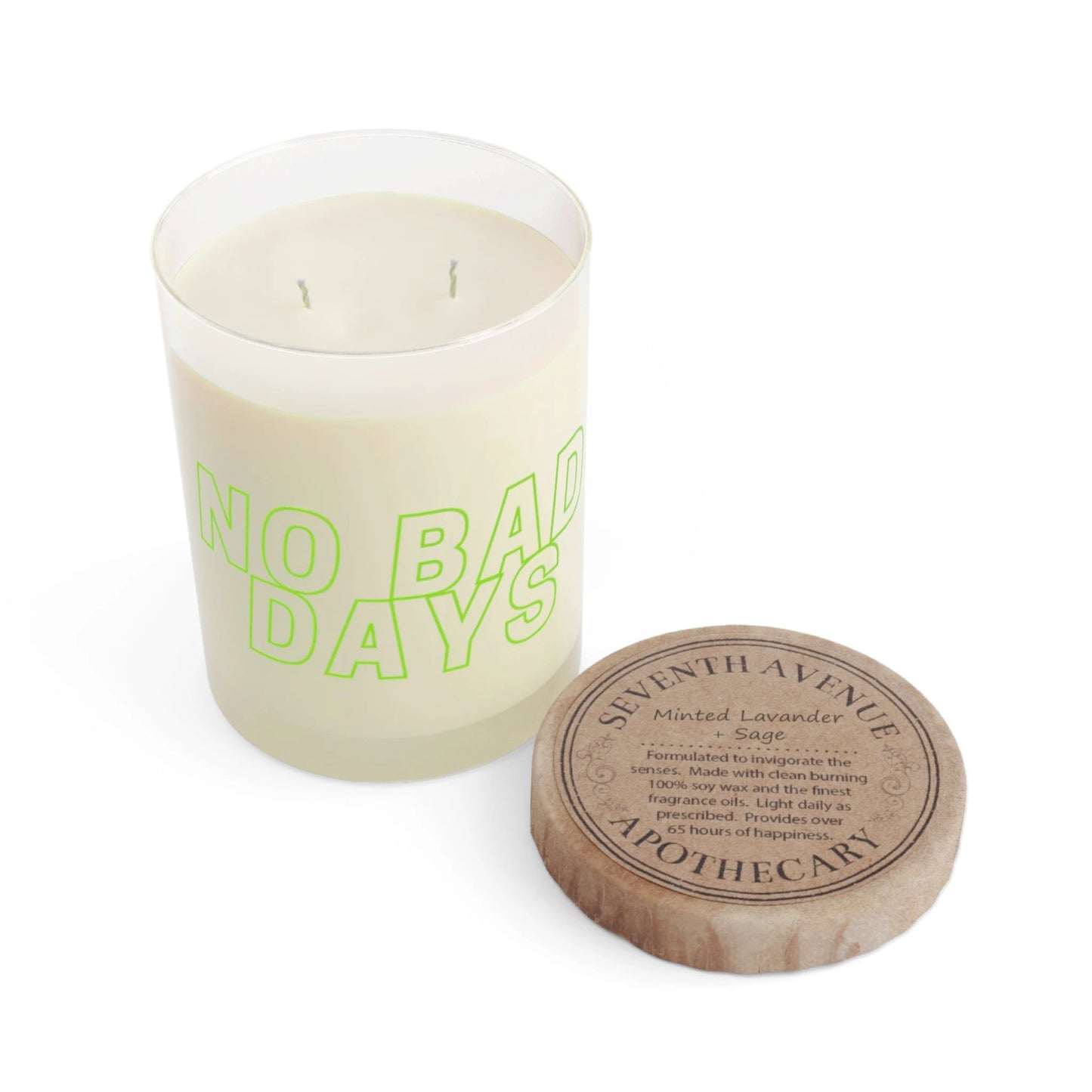 No Bad Days Scented Candle - 11oz Full Glass Aroma by Printify