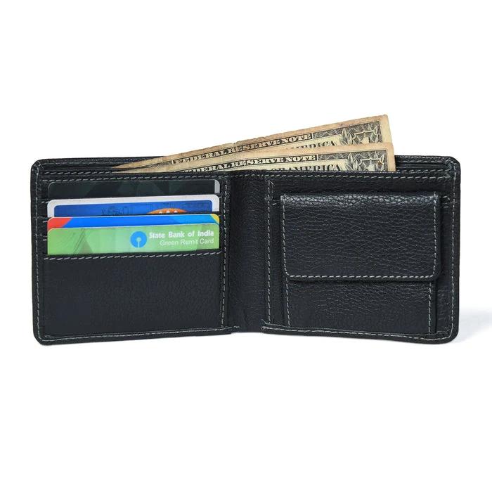 Classic Black Leather Wallet by Classy Leather Bags
