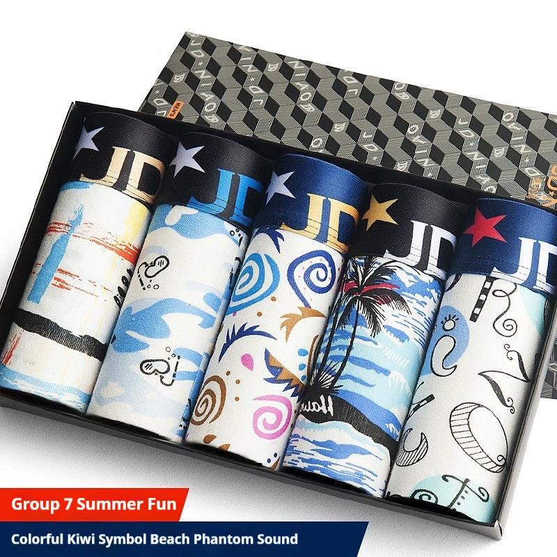 Men's Cotton Printed Breathable Boxers by GJG Denim