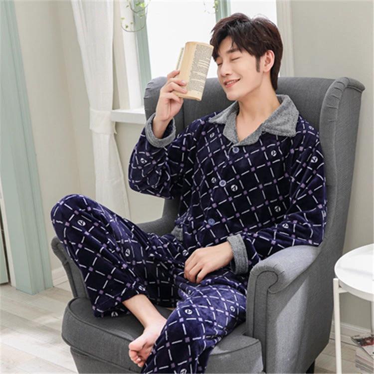Men's Warm Casual Pajamas by GJG Denim