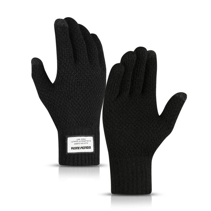Men's Fall and Winter Knitted Yarn Gloves by GJG Denim