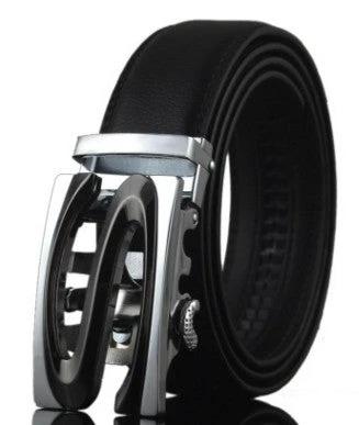 Men's Automatic Buckle Leather Belts by GJG Denim