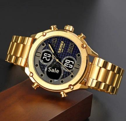 Outdoor Sports Men's Electronic Watch Dual Movement Multifunctional by GJG Denim
