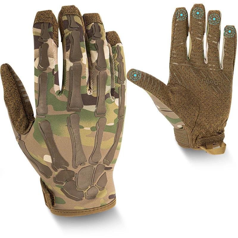 Men's Non-slip and Breathable Full Finger Touch Screen Tactical Gloves by GJG Denim