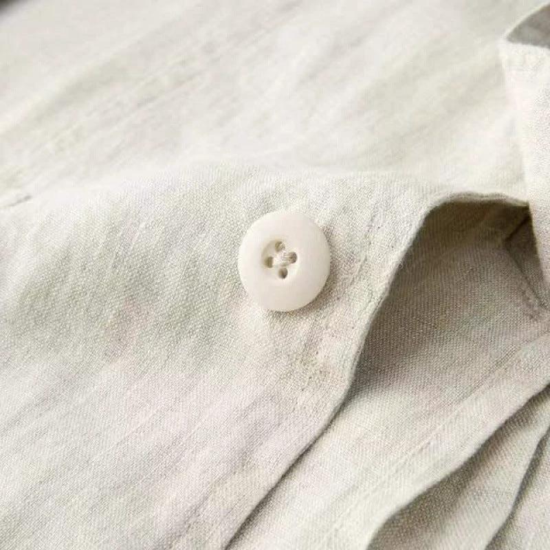 Men's Two-piece Retro Solid Color High-end Simple Casual Suit by GJG Denim
