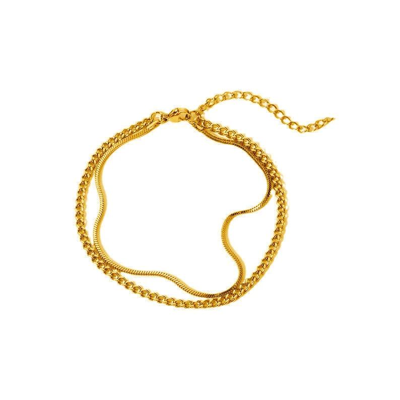 Men's Minimalist Personality Cold Style Double-layer Bracelet by GJG Denim