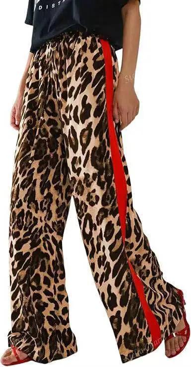 Casual Womens Trousers Same Style As Internet Celebrities Leopard Print by GJG Denim