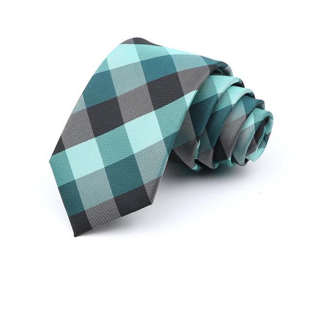 Men's 6cm Casual Ties Skinny Tie Fashion Polyester Plaid by GJG Denim