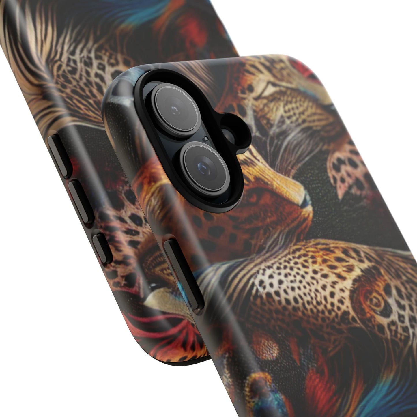 Stylish Tough Phone Case with Elegant Black and Gold Design by Printify