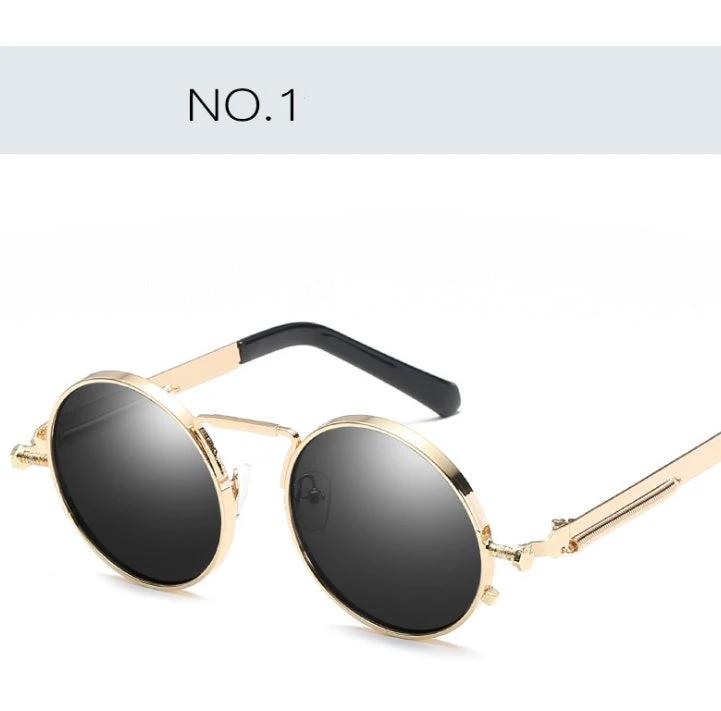 Men's Metal Round Colorful Sunglasses by GJG Denim