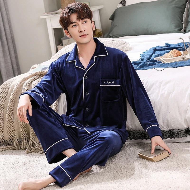 Double-sided Velvet Pajamas For Men by GJG Denim