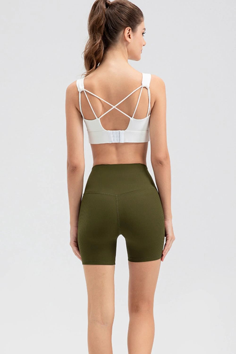 Wide Waistband Slim Fit Sports Shorts by Lady Ros