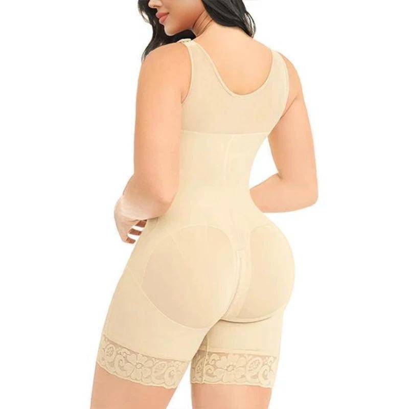 Colombian Women's Full Coverage Zipper Crotch Compression Body Shaper After Tummy Tuck And Butt Lift Surgery by GJG Denim