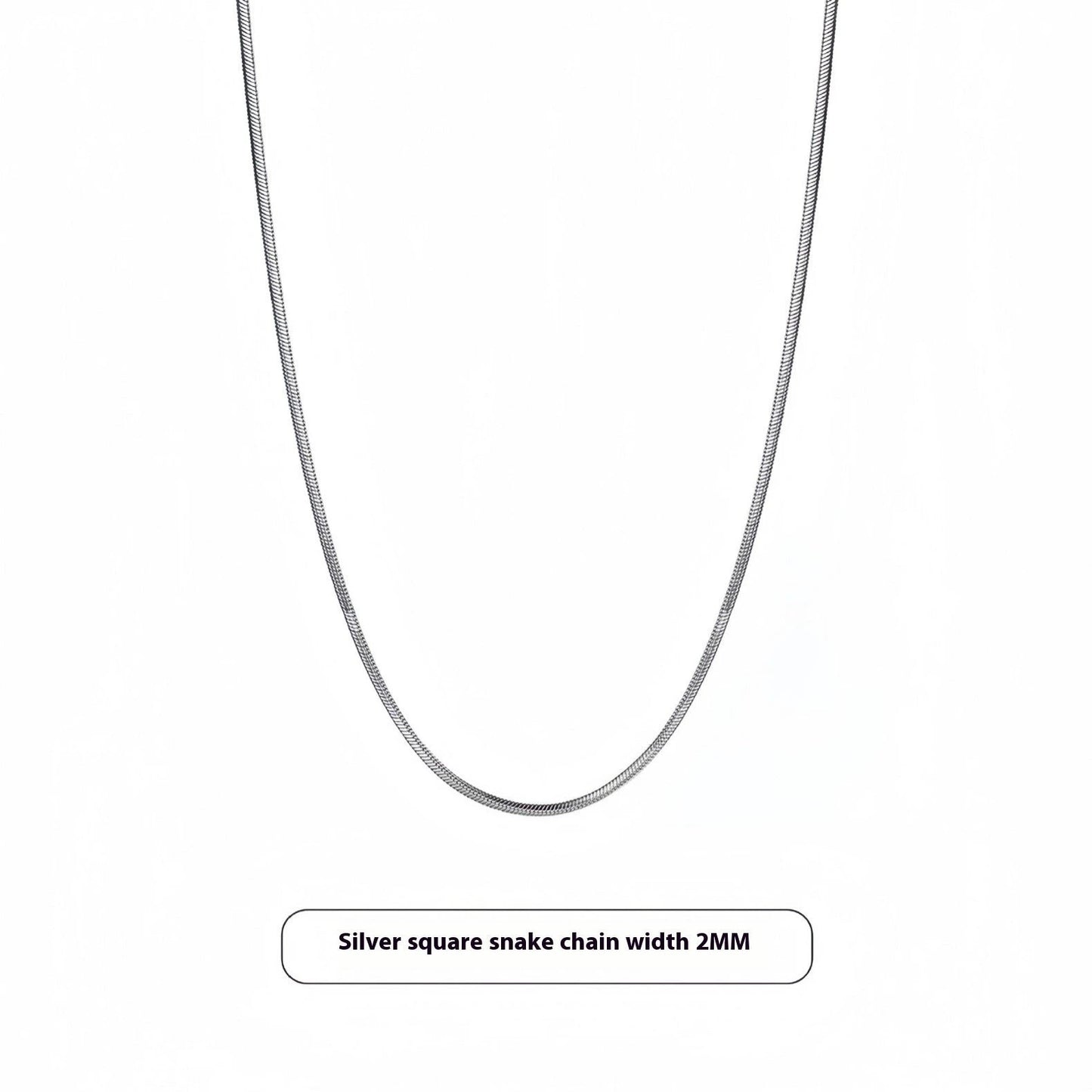Titanium Steel Snake Chain Necklace For Men by GJG Denim