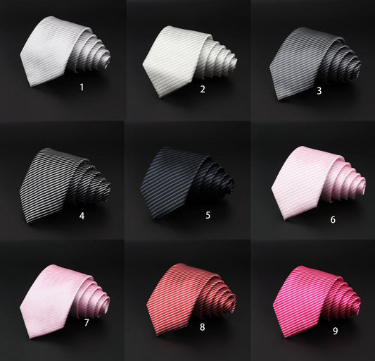 Men's Striped Polyester Fiber Ties by GJG Denim