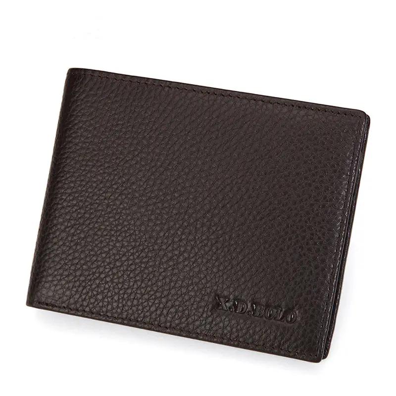 Men's Ultra-thin First Layer Cowhide Short Wallet by GJG Denim