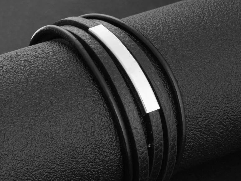 Faux Leather Bracelets For Men by GJG Denim