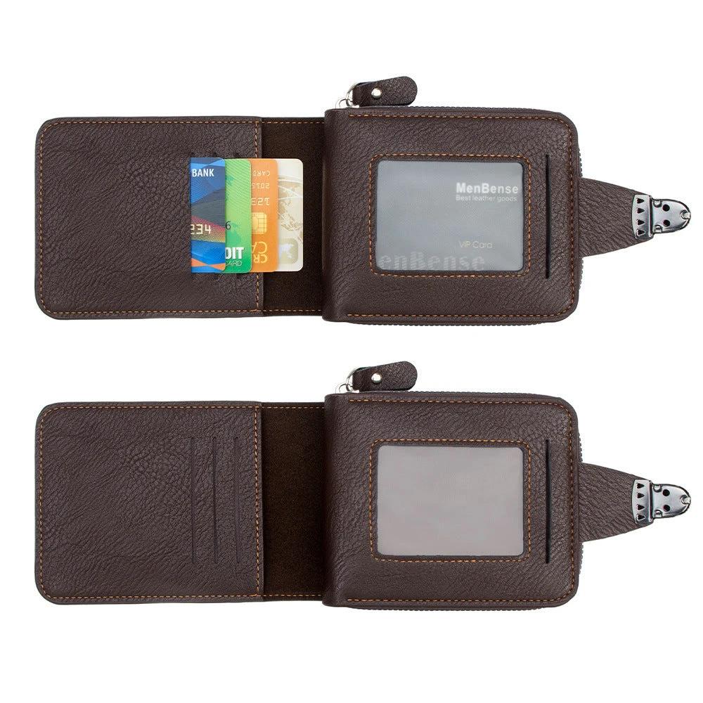 Multifunctional Multiple Card Slots Zipper Wallet For Men by GJG Denim
