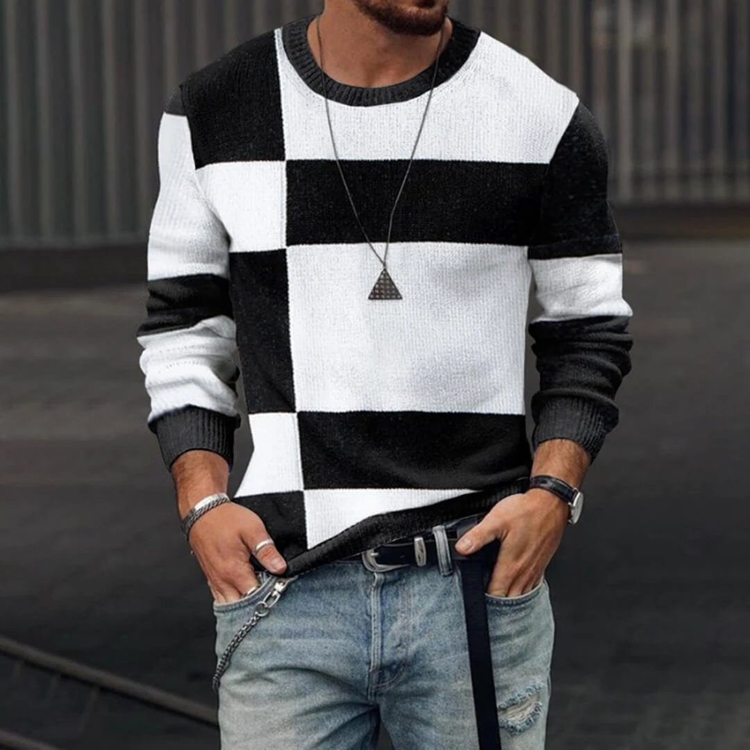 Men's 3D Pullover Casual Tops Long Sleeve by GJG Denim