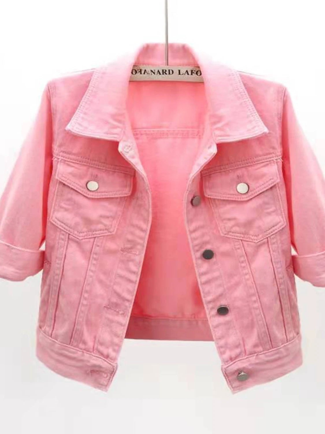 Full Size Cropped Denim Jacket Plus Size by Lady Ros