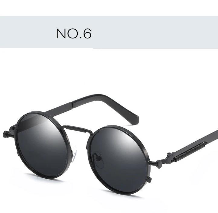 Men's Metal Round Colorful Sunglasses by GJG Denim