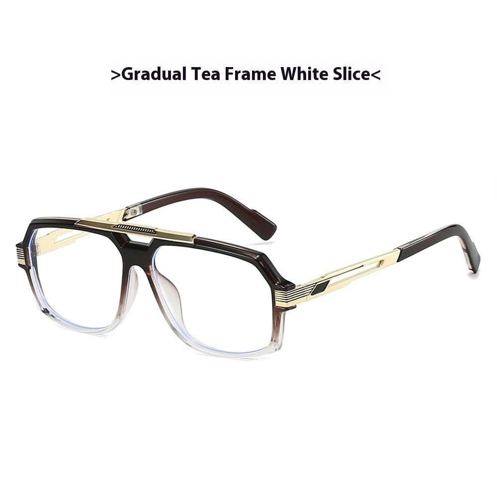 Men's Metal Mirror Leg Paint Fashion All-match Sun-resistant Sunglasses by GJG Denim