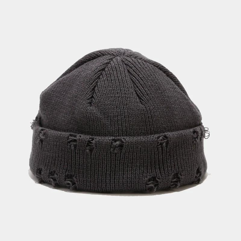 Men's Hole Knitted Beanie by GJG Denim