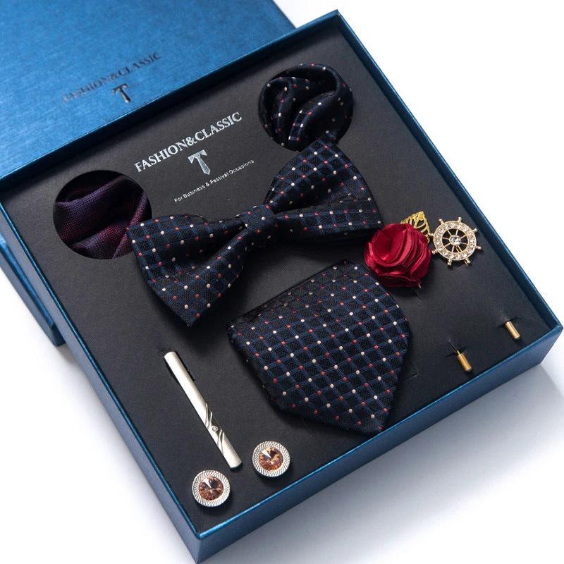 Men's 8-piece Tie Set by GJG Denim