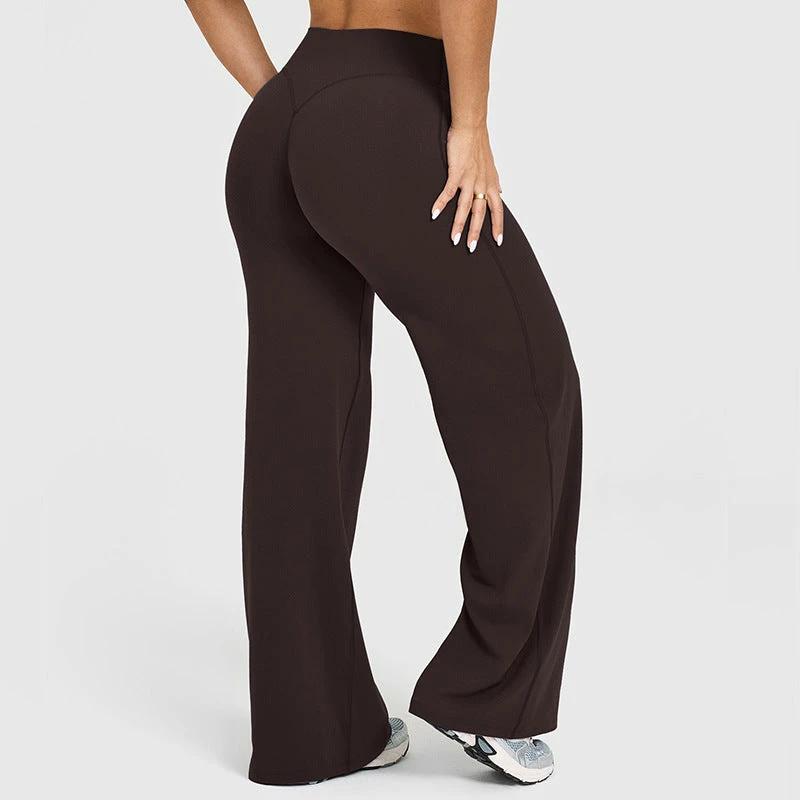 Loose Straight-leg Yoga Pants That Create A Slimming High-waisted Look by GJG Denim