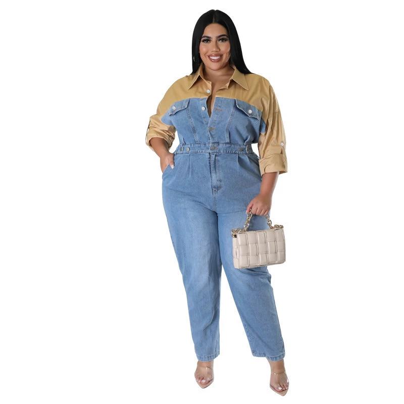 Plus Size Women's Long Jumpsuit by GJG Denim
