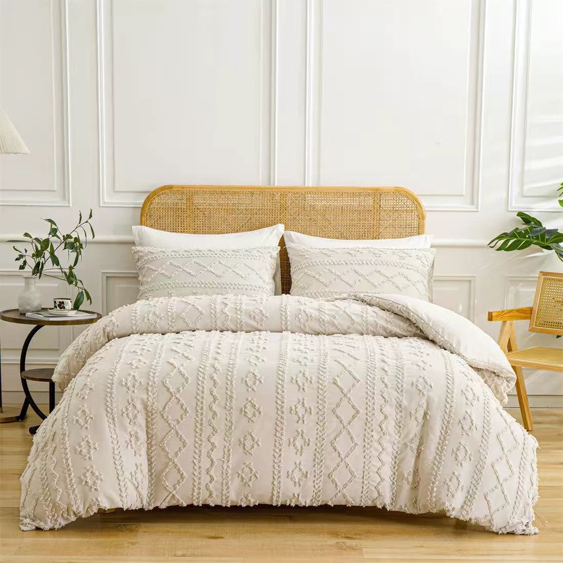 Bohemian Quilt Cover Soft Double Bed Three-piece Set by GJG Denim