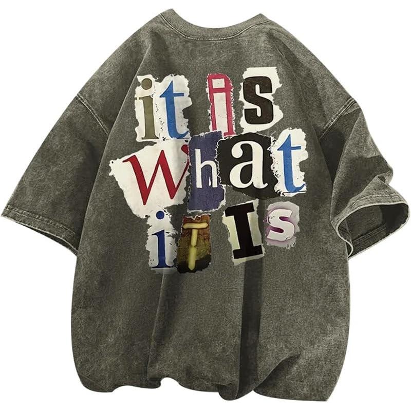 Men's " It Is What It Is" Vintage Oversized T-Shirt by GJG Denim