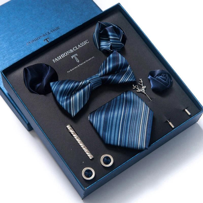 Men's 8-piece Tie Set by GJG Denim