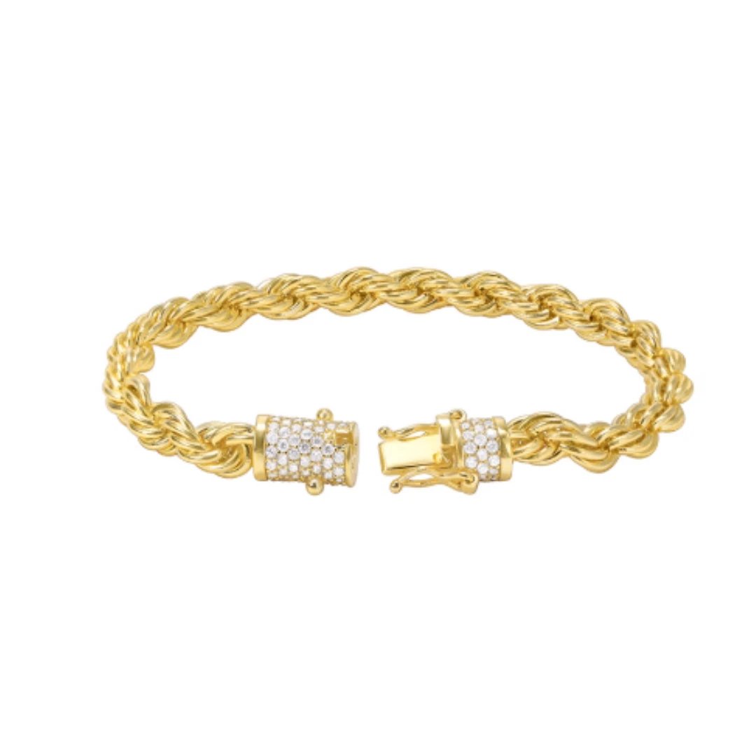 Men's Gold Twist Bracelet by GJG Denim