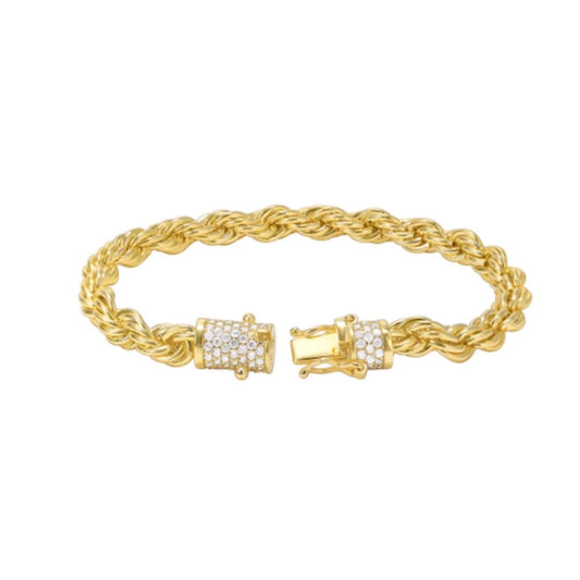 Men's Gold Twist Bracelet by GJG Denim