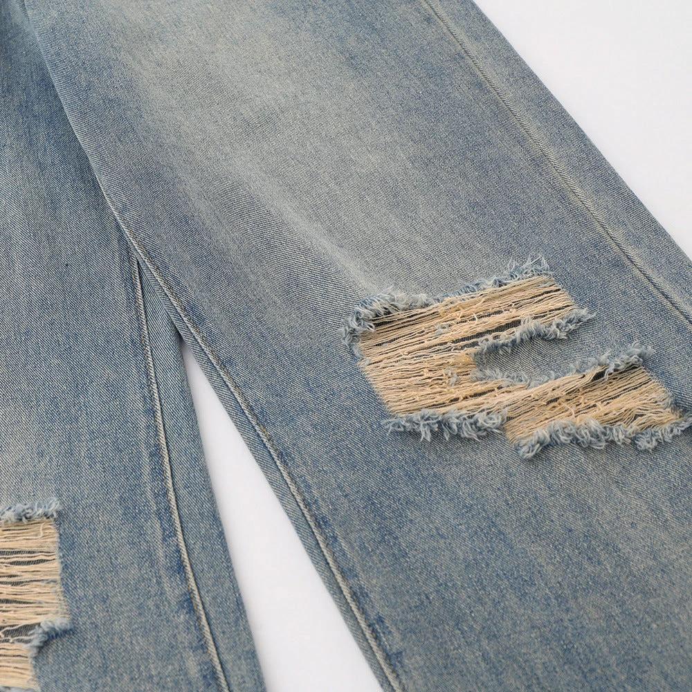 Fashion Straight Washed Jeans For Men by GJG Denim